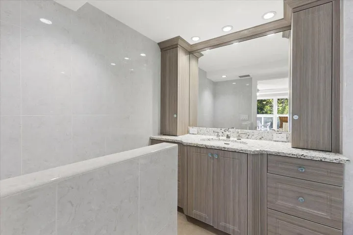 Lower level primary bathroom