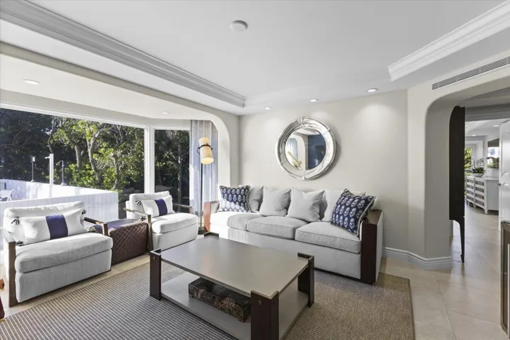 Lower level den with exterior access