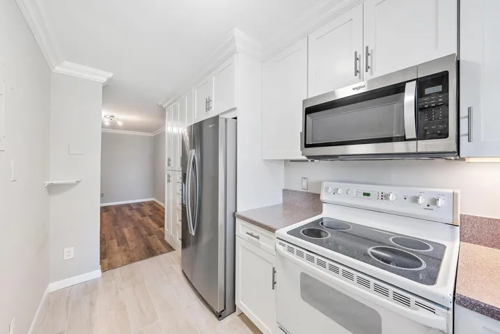 Kitchen looking into dining area.