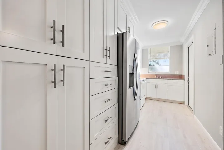 Kitchen with lots of storage space.