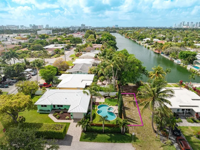 Pink lines are possible new property lines-See Vacation of RT Away. City of FTLD will vacate upon ap[plication by owner. Adds 650 Sq feet to lot.