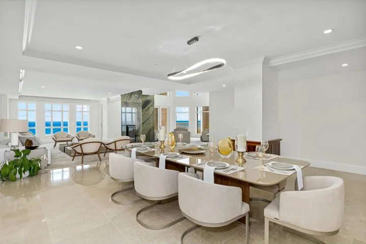 Dining and living areas