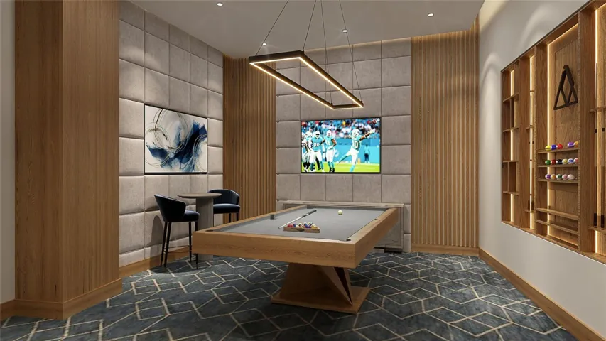 Artist's rendering billiards room