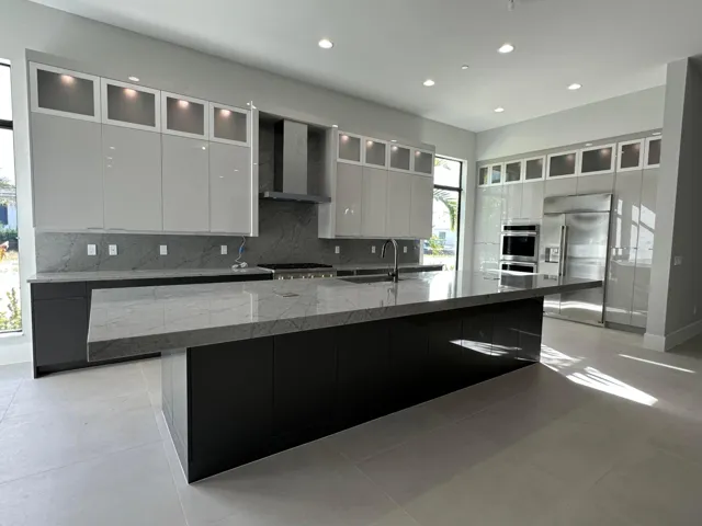 2nd Tier Stacked Glass Cabinets with Puck Lites
