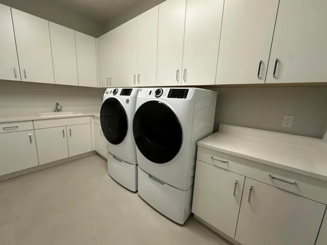 Laundry Room with Loads of Cabinets, including 42" Uppers!