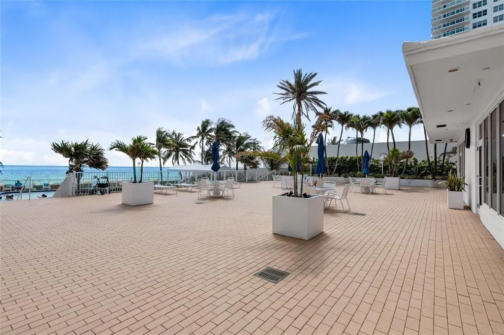 Deck outside of beachfront community room