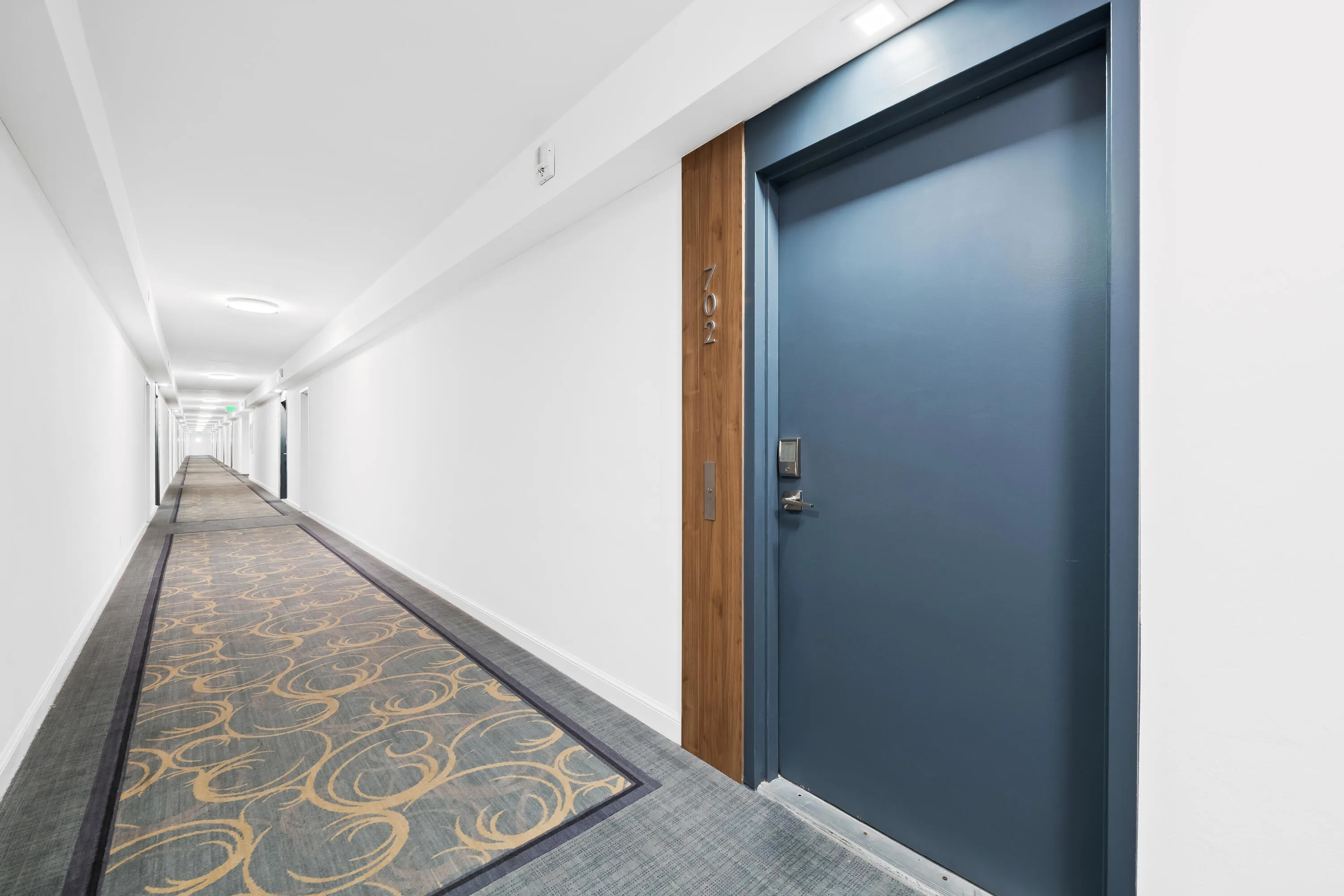 Front entry to unit