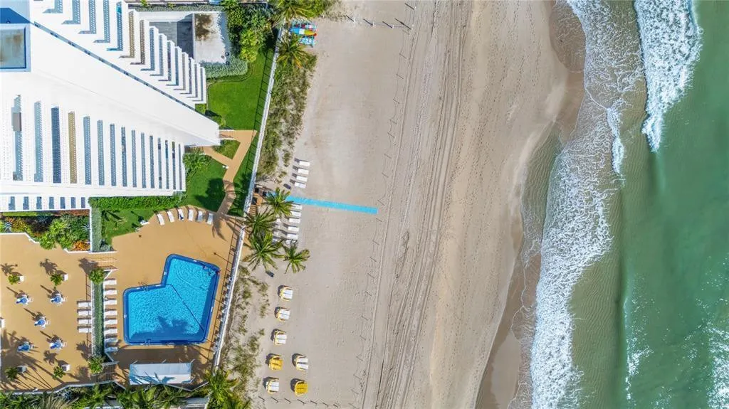 Aerial view of pool