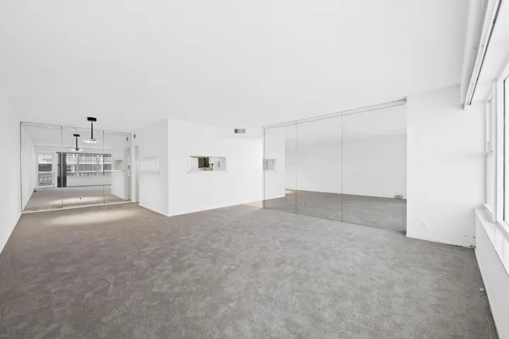 Living room and dining room