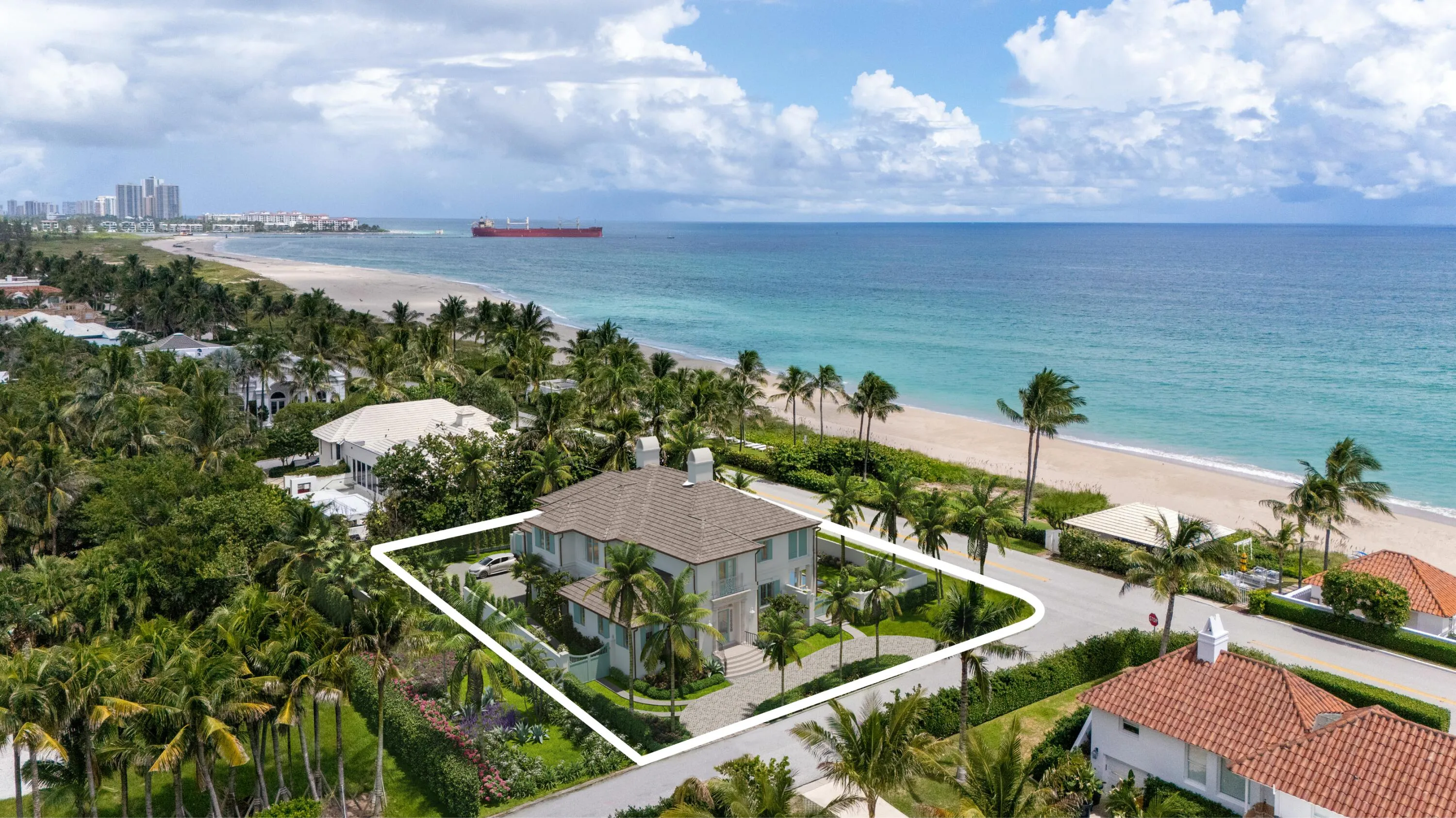 Ocean Front Home sited on a .33 acre lot