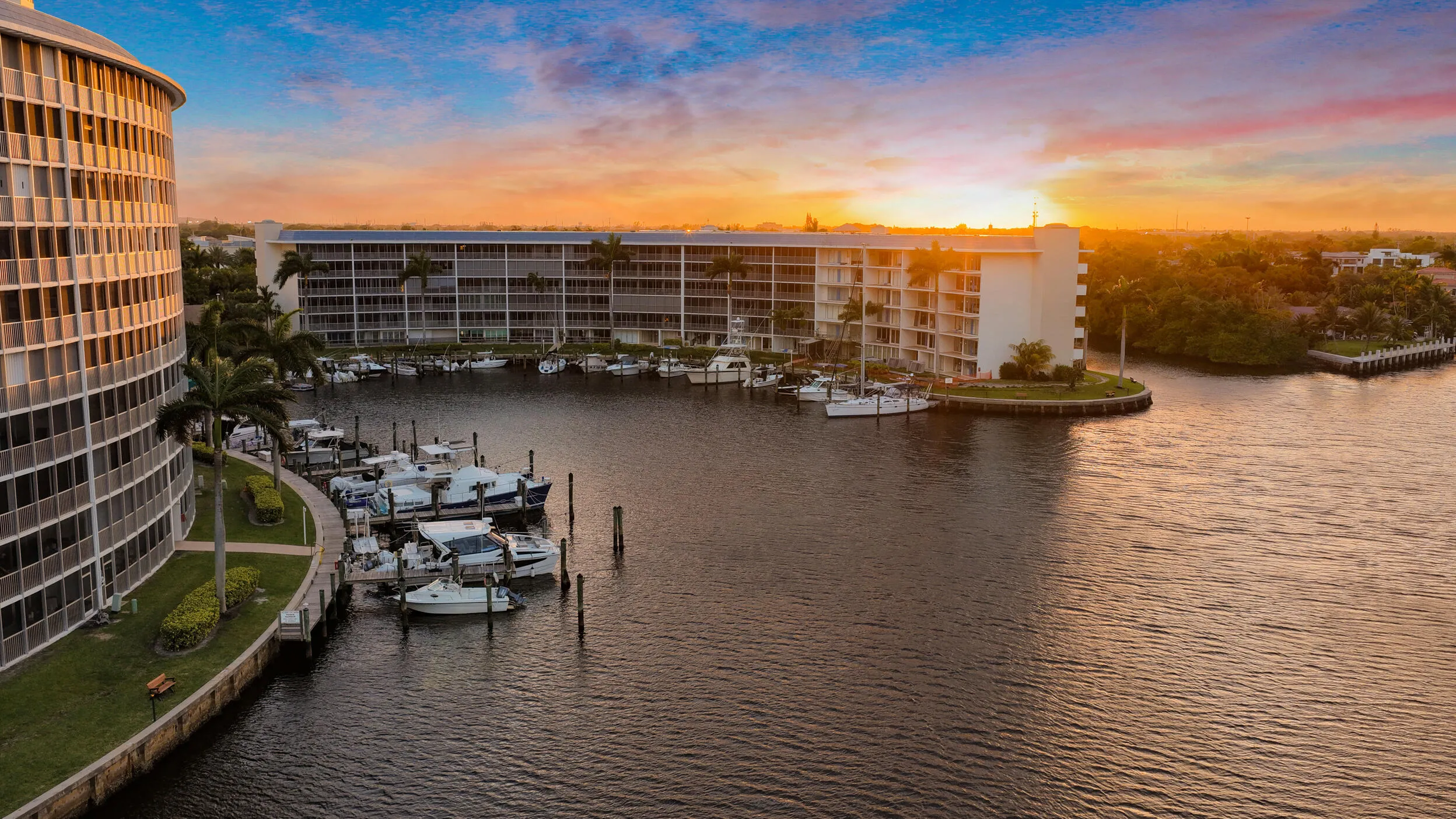 Marina Aerial - Twilight