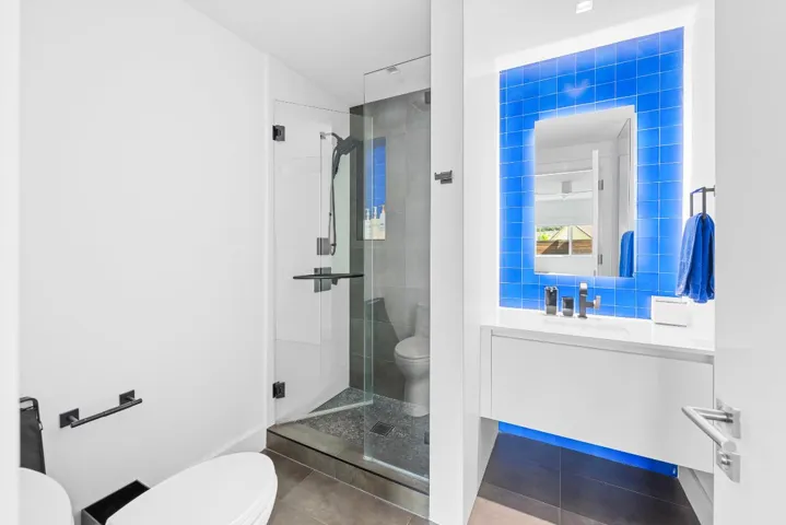 blue bathroom
