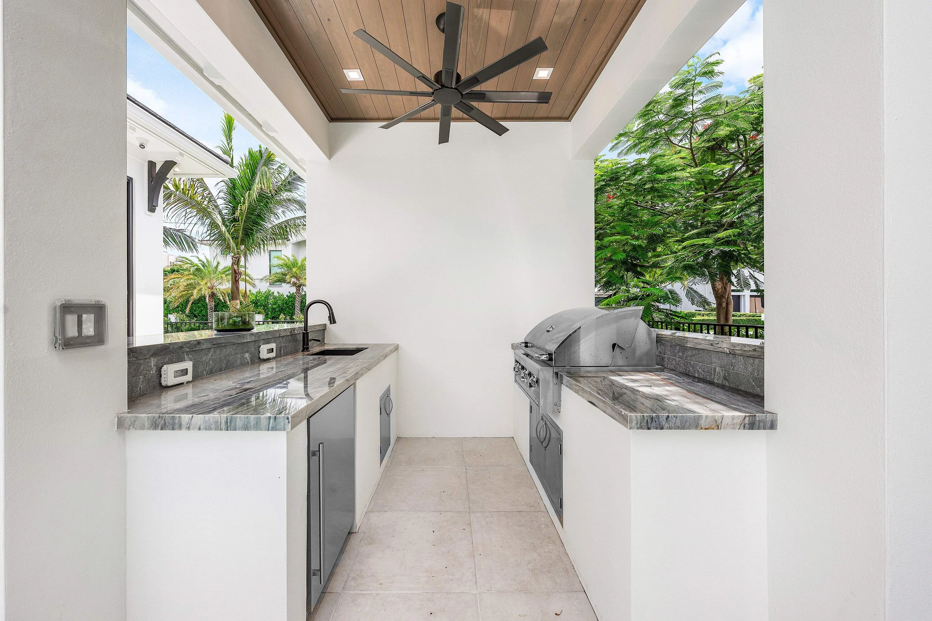 Covered summer kitchen
