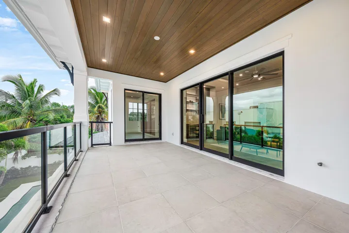 Second level covered balcony