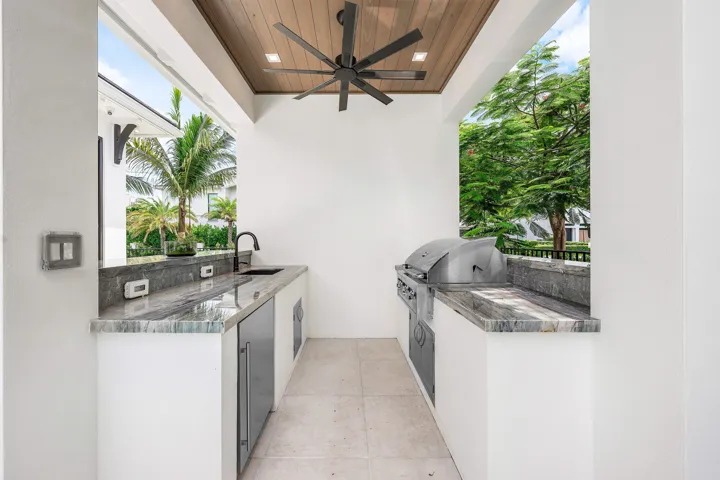 Covered summer kitchen