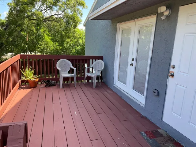 upstairs balcony