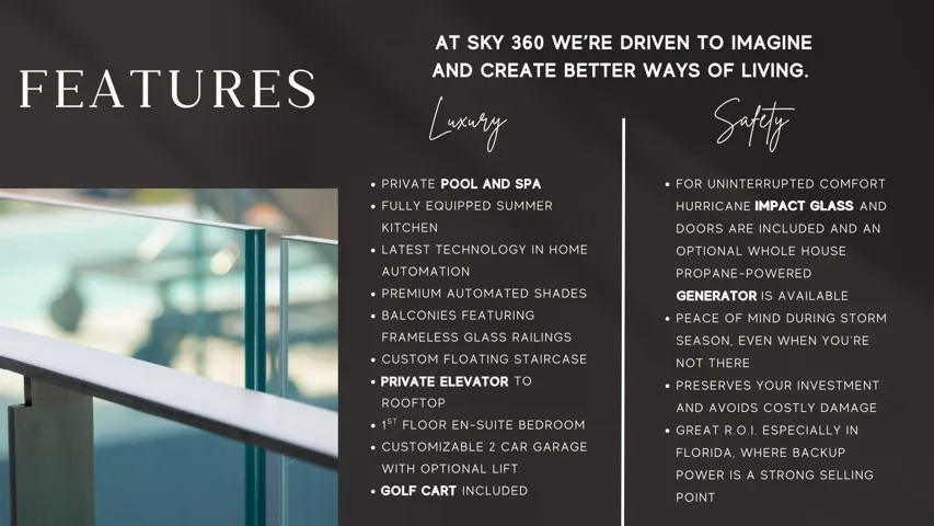 Luxury & Safety — Designed to feel secure, comfortable, and refined, allowing you to truly relax and enjoy the home.