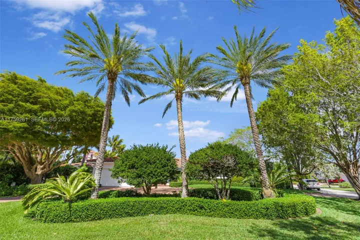 Front of the house, manicured landscaping
