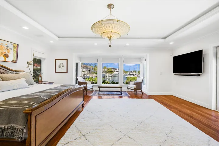 Spacious Master Bedroom with water views
