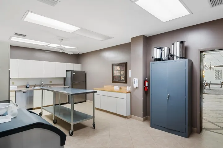 Catering kitchen in building