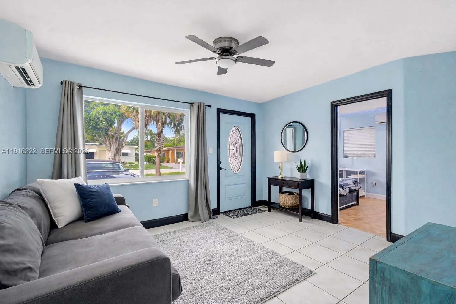 Digitally enhanced staged one wall unit missing too