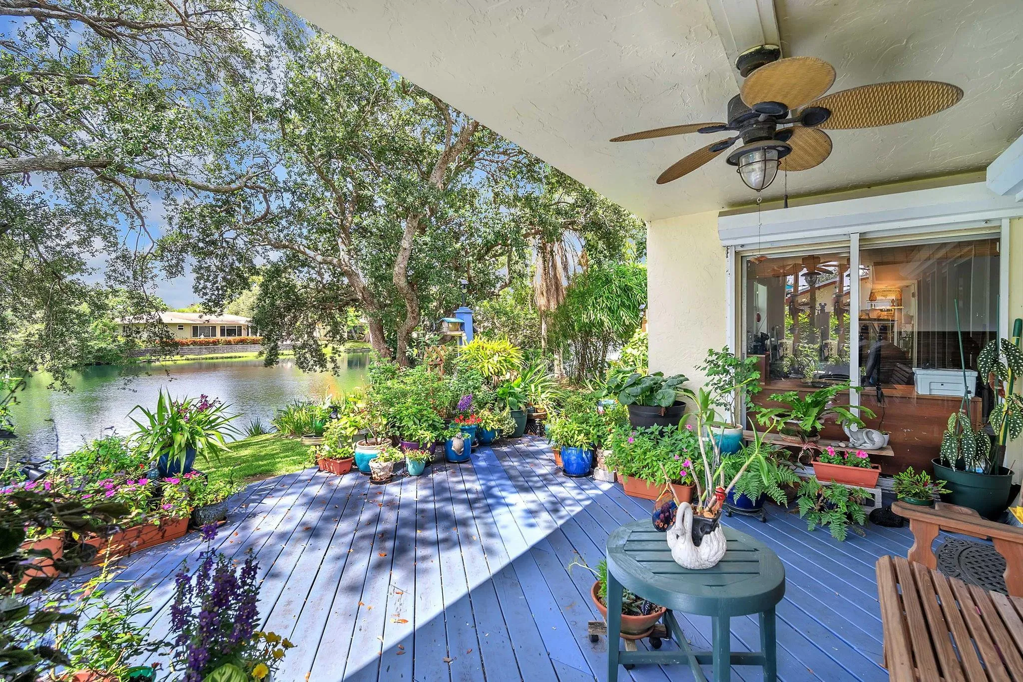 Covered Deck with fan