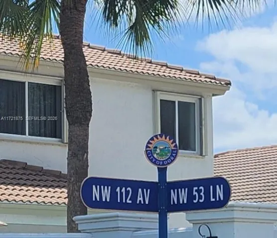 Entrance on Doral Gardens gated community is on NW 112th Ave and NW 53 Lane