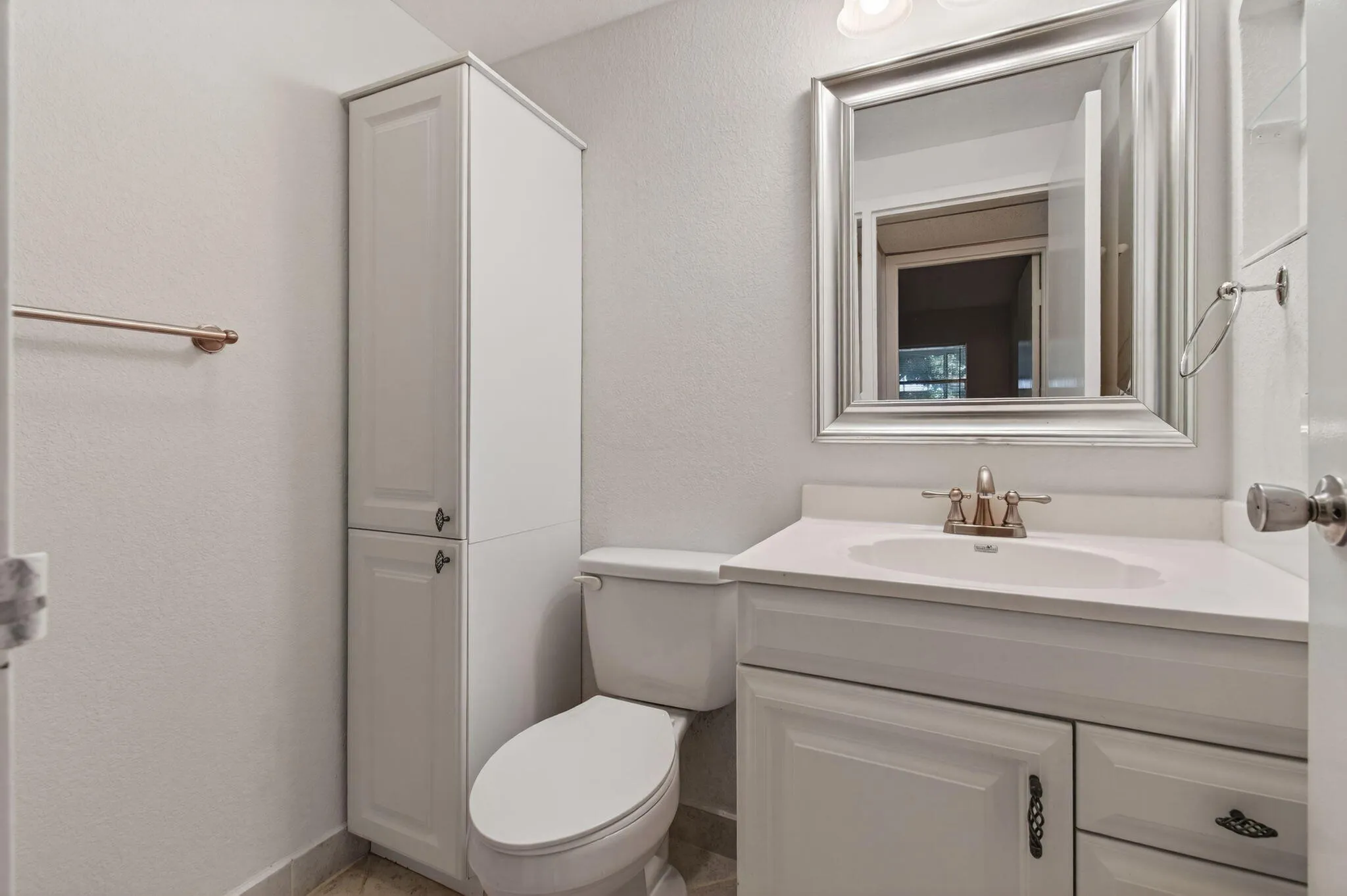 Remodeled Bath with linen closet