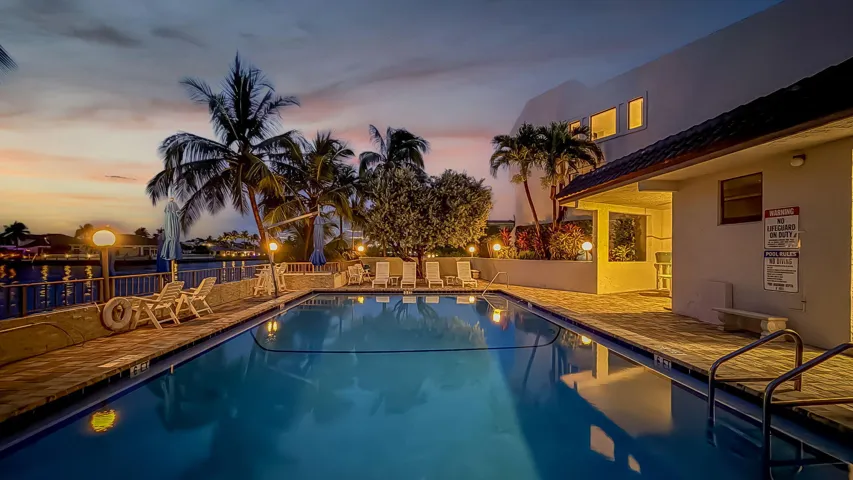 Pool at night