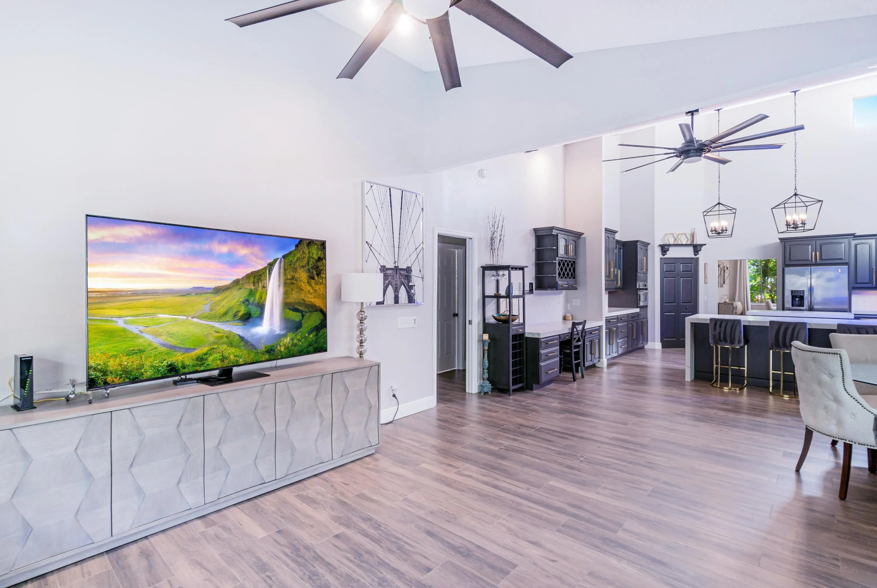 Open concept family room