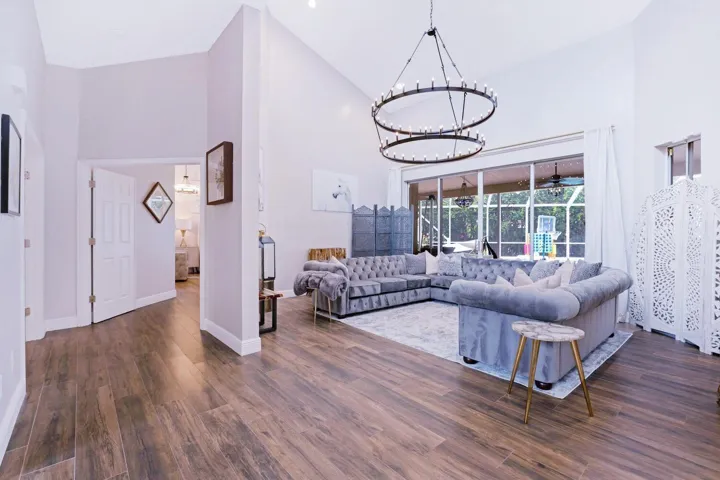 Natural light fills the room