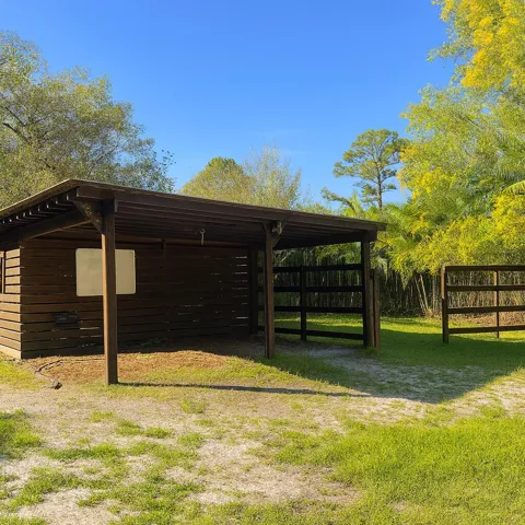 Open concept horse stalls - 3 stalls with doors