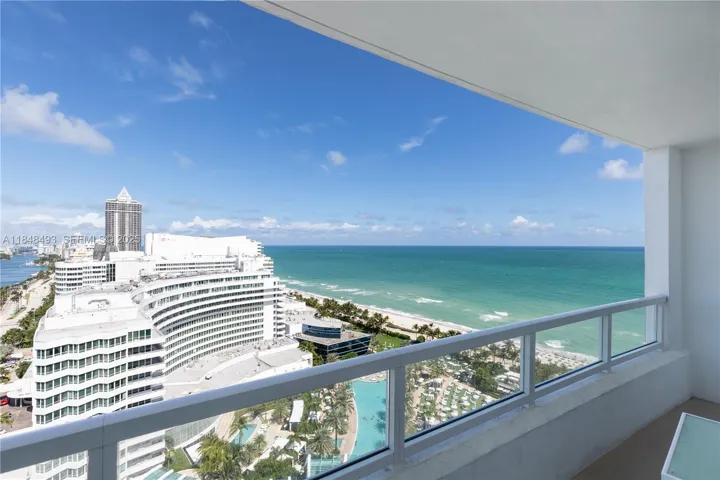 Gorgeous ocean and pool views. Fabulous views of the Fontainebleau Resort