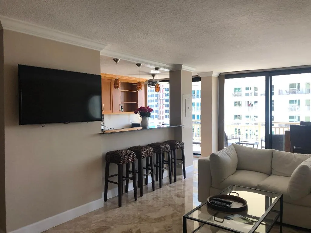 Large Screen TV in Living Room