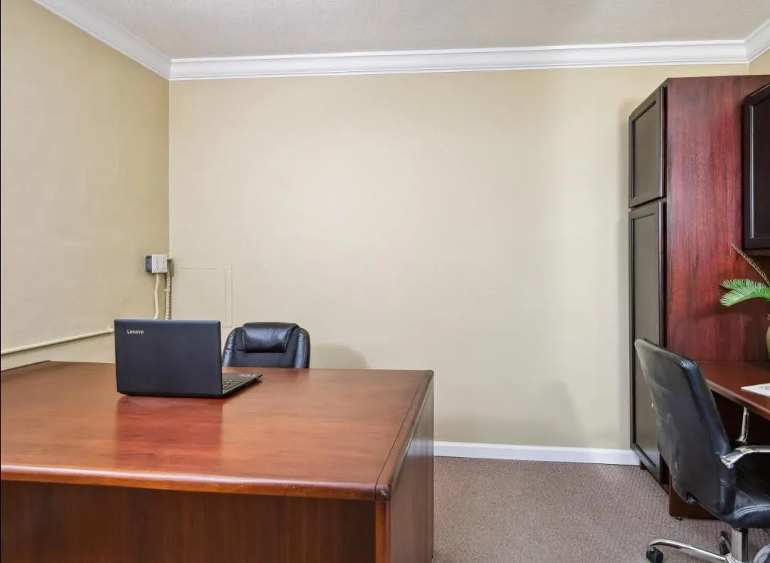 garage converted to office with attention to detail