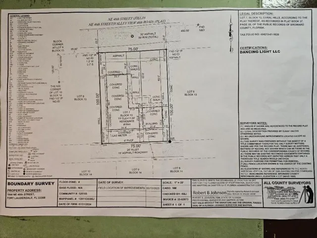 Survey for existing property