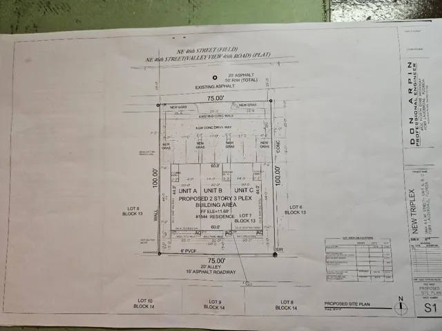 S1 new plans for City of Fort LauderdaleFirst Floor Site plan