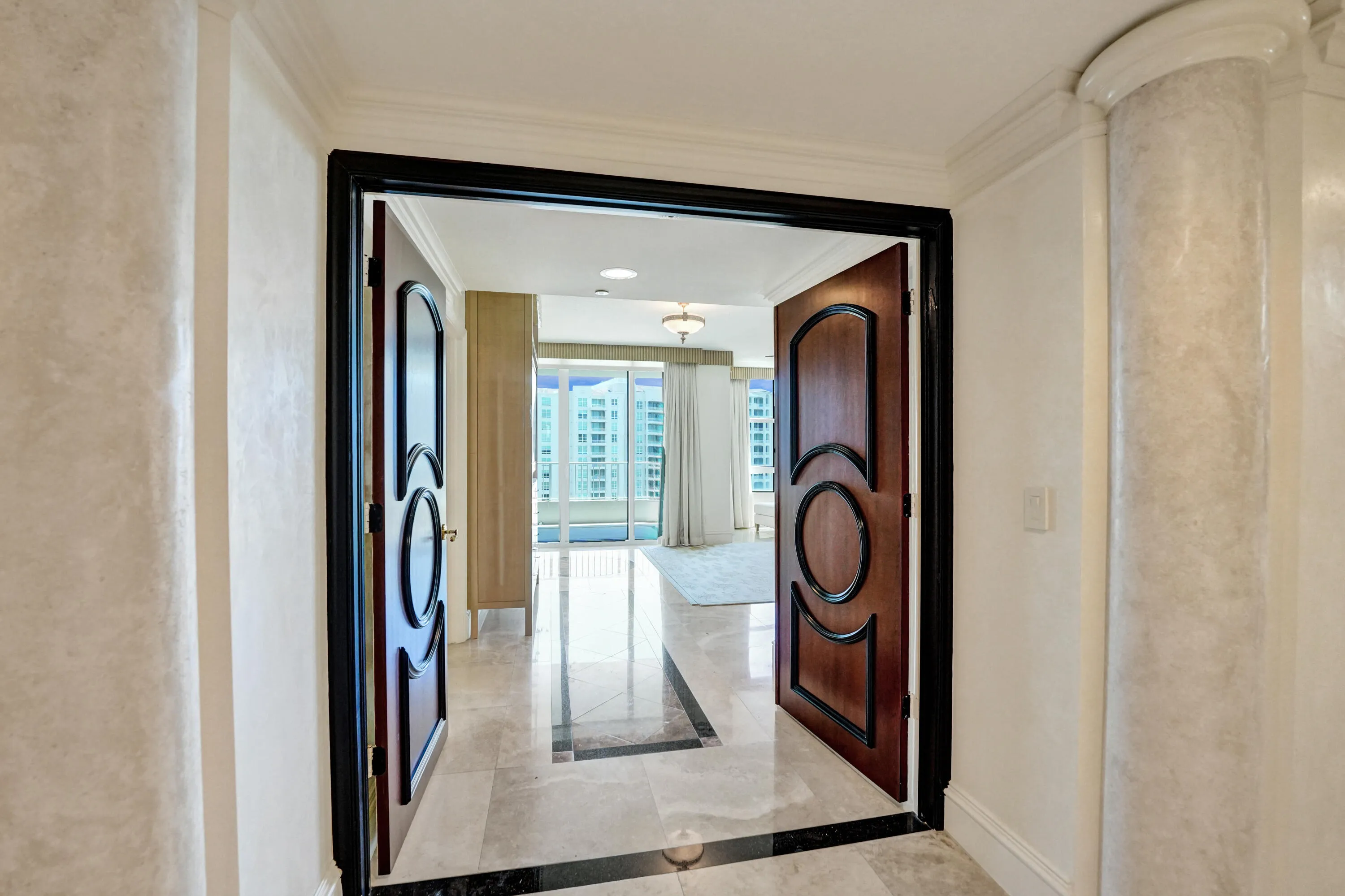 DOUBLE DOOR ENTRANCE INTO PRIMARY