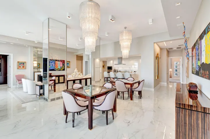 Dining Room with Bespoke Chandeliers