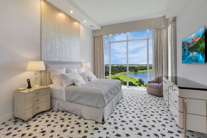 Silver Leaf Panels atop Headboard