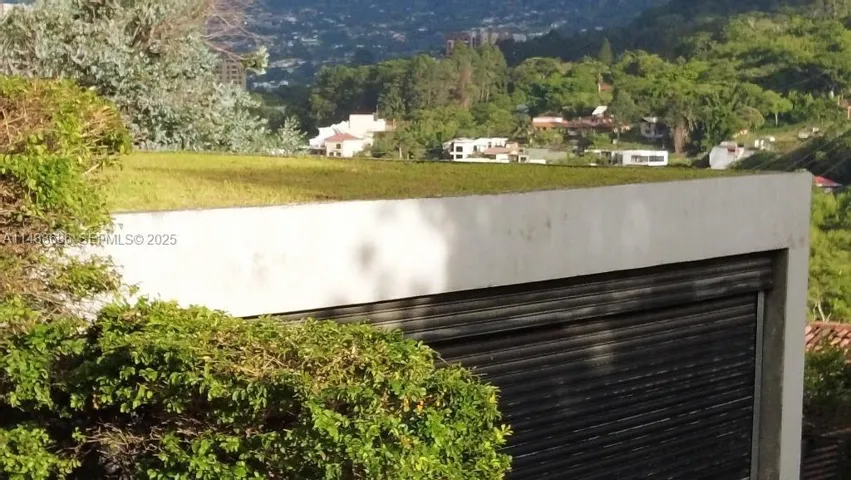 Garage with grass roof top