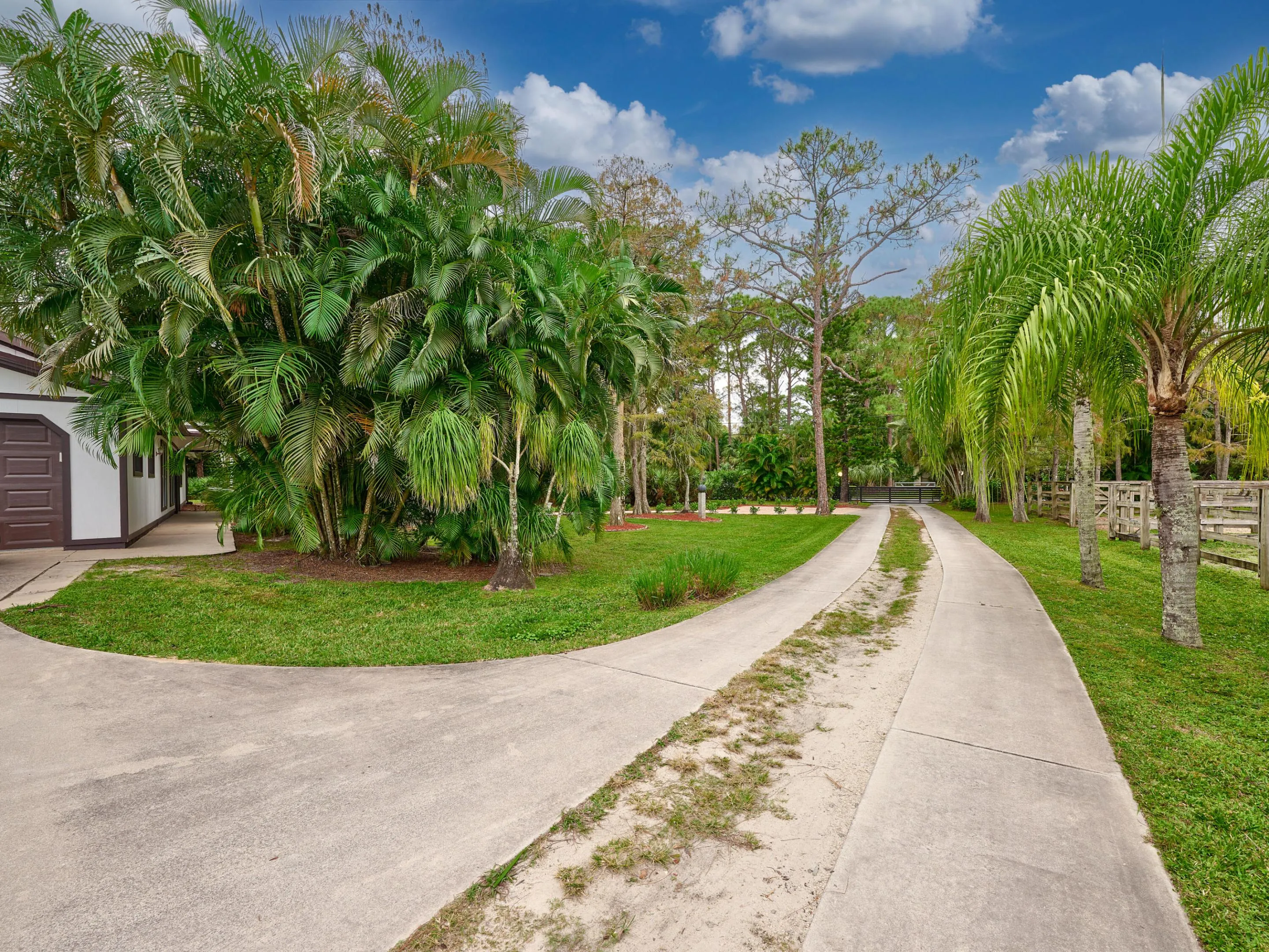 Pulling out of the driveway and into the meandering drive through path