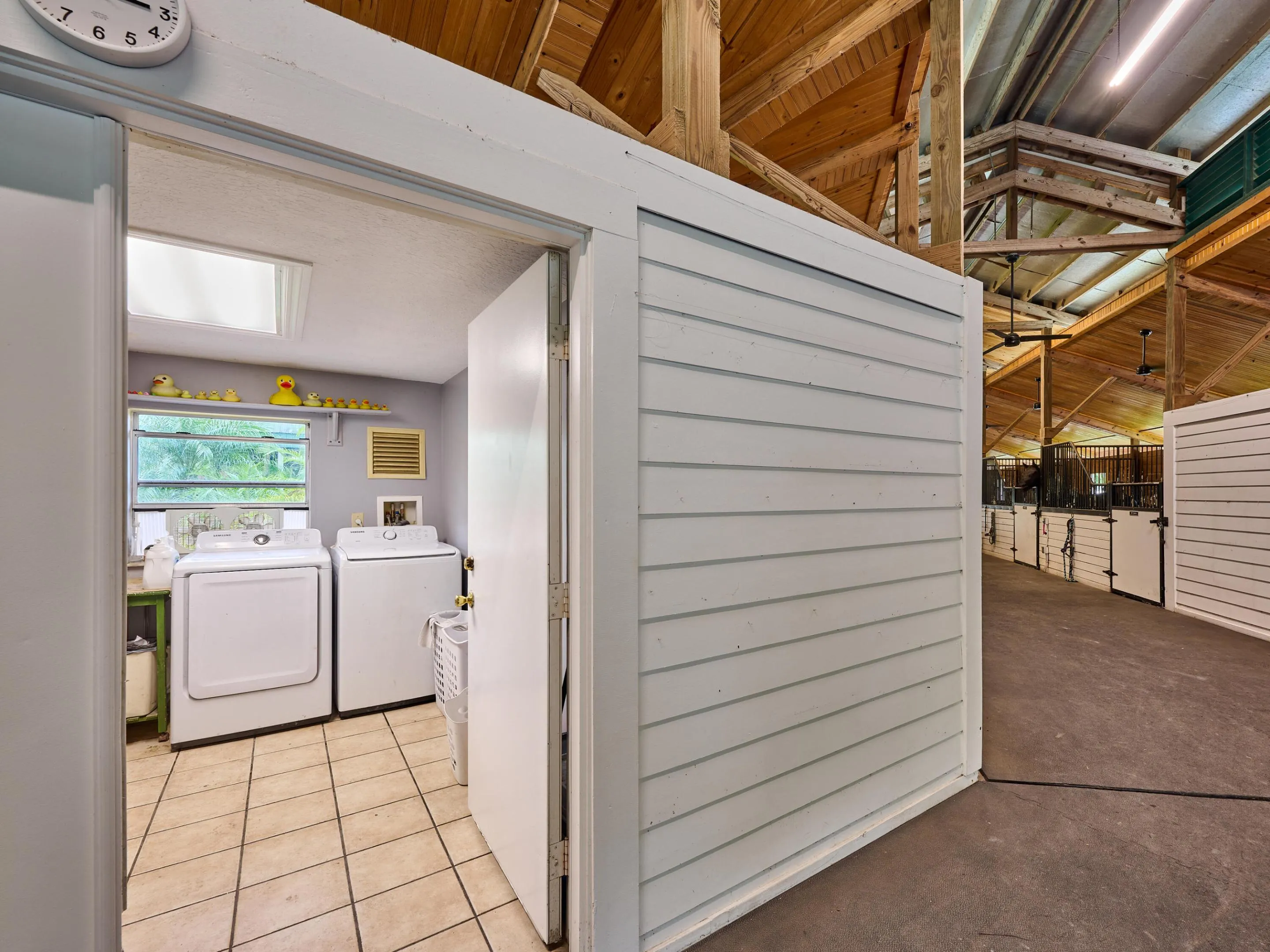 Laundry Center for the residents of the stable.