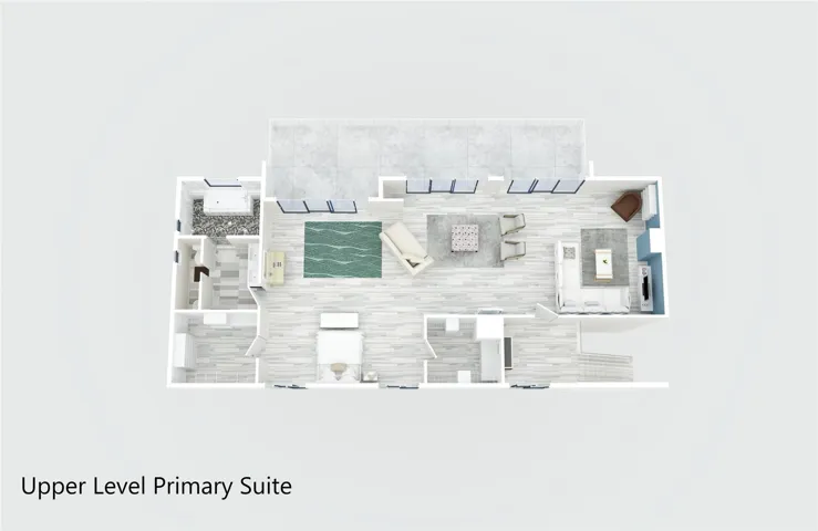 3D floor plan of the Primary Suite