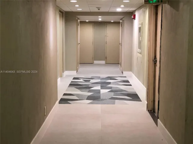 Newly finished hallway floors throught