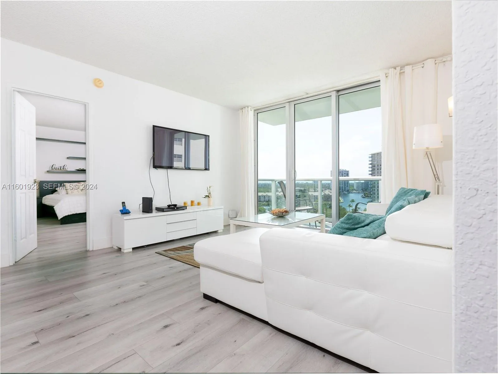 Living room overlooking Intercoastal