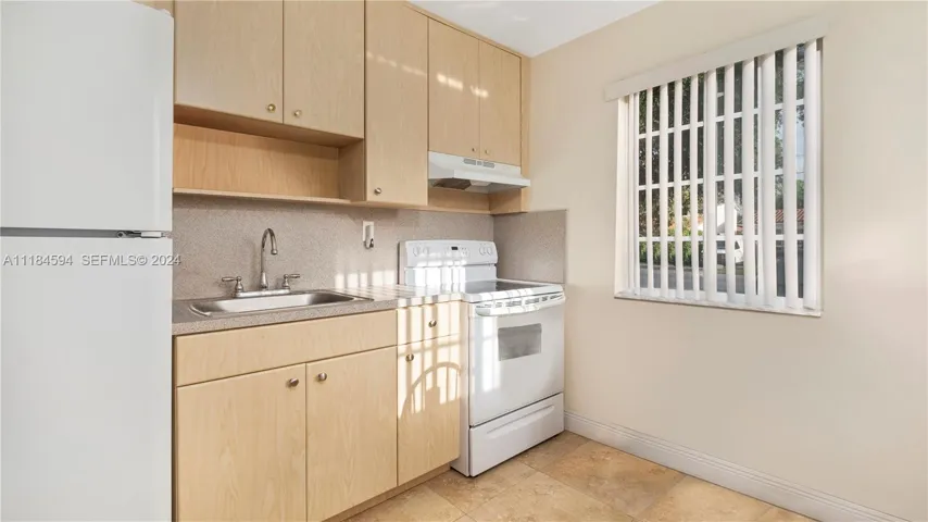studio kitchen with full size appliances