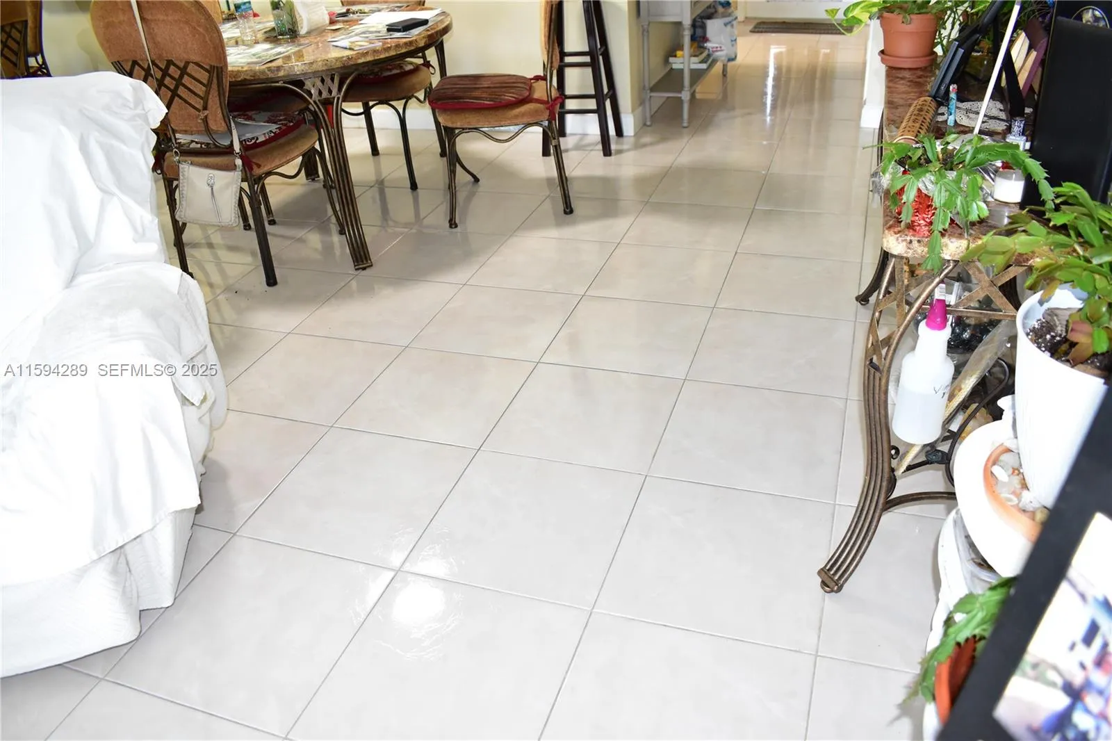 All tile floors throughout