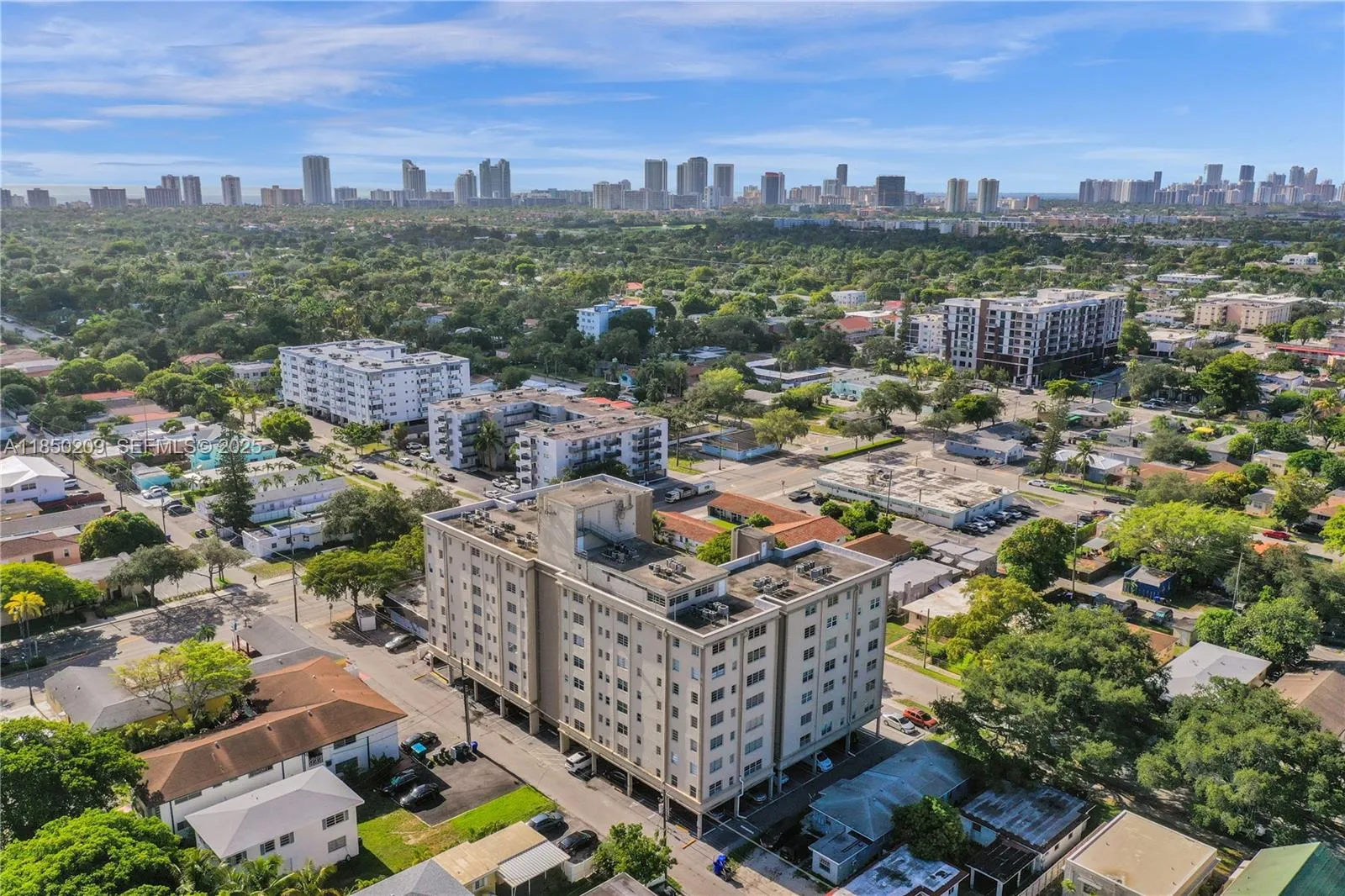 Aerial view facing Southeast