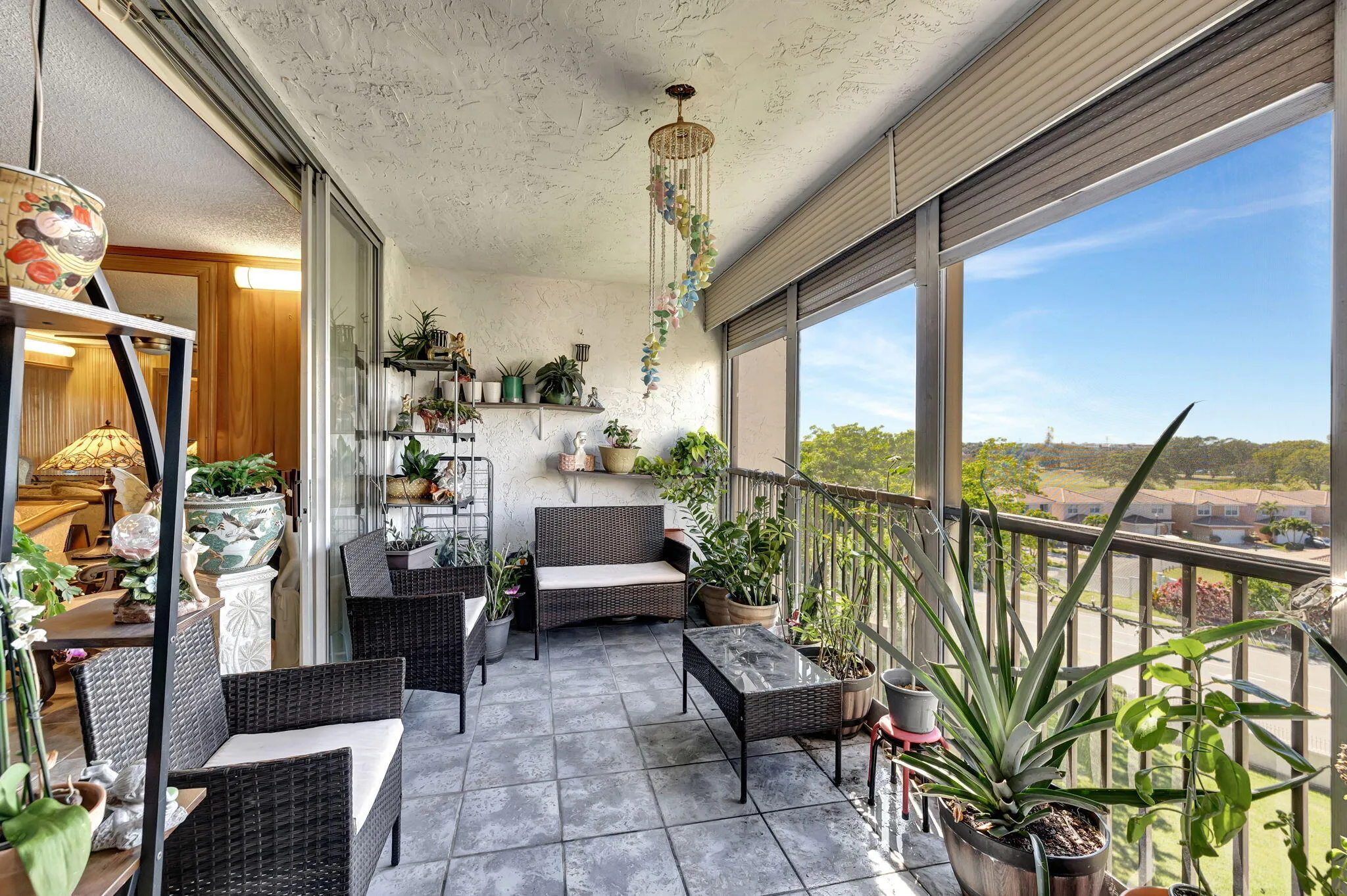 ENCLOSED BALCONY VIEW FROM MASTER